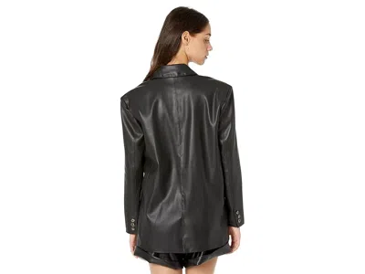 Blanknyc Leather Oversized Blazer In Black