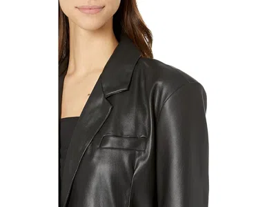 Blanknyc Leather Oversized Blazer In Black