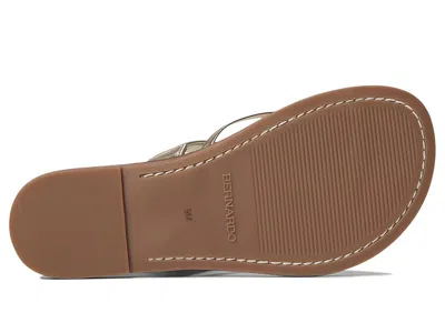 Bernardo Leia Leather Flat Sandal In Silver