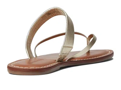 Bernardo Leia Leather Flat Sandal In Silver