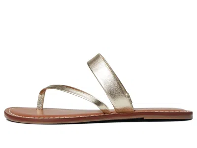Bernardo Leia Leather Flat Sandal In Silver