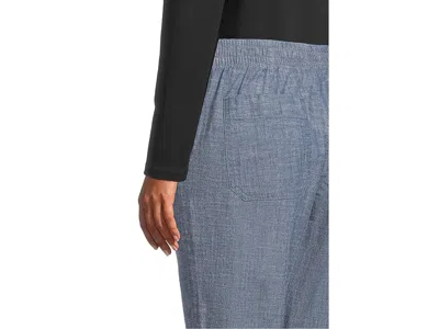 L.l.bean Lakewashed Chino Pull-on Chambray Pants Ankle In Blue