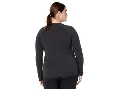 Smartwool Plus Size Classic Thermal Merino Base Layer Crew In Black