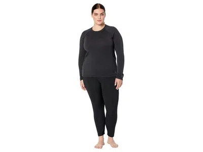 Smartwool Plus Size Classic Thermal Merino Base Layer Crew In Black