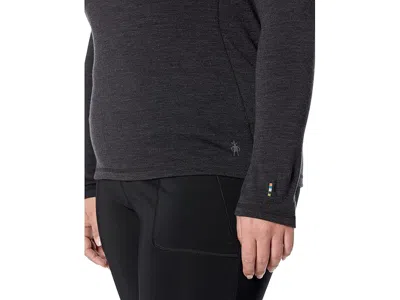 Smartwool Plus Size Classic Thermal Merino Base Layer Crew In Black
