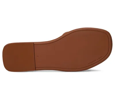 Tory Burch Double T Sport Slide Sandals In Brown
