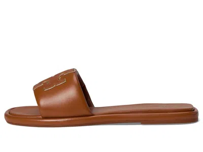 Tory Burch Double T Sport Slide Sandals In Brown