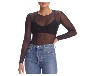 Commando Chic Mesh Long Sleeve T-shirts Tu115 In Black
