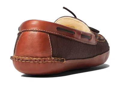 L.l.bean Bison Double Sole Slipper Shearling Lined In Brown