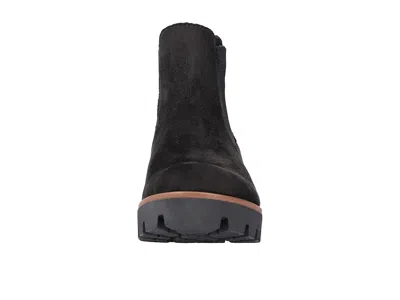 Rieker Connecticut Womens Wedge Heel Boots Colour: Black Suede, Size: 6.5 / 40