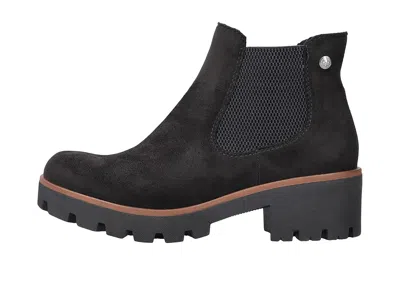 Rieker Connecticut Womens Wedge Heel Boots Colour: Black Suede, Size: 6.5 / 40
