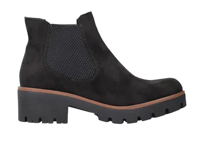 Rieker Connecticut Womens Wedge Heel Boots Colour: Black Suede, Size: 6.5 / 40
