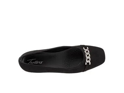 Trotters Wide Width Harmony Flat In Black