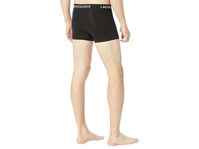 Lacoste Core Essentials Assorted 5-pack Stretch Cotton Boxer Briefs In Black