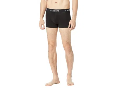 Lacoste Core Essentials Assorted 5-pack Stretch Cotton Boxer Briefs In Black