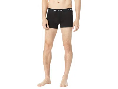 Lacoste Core Essentials Assorted 5-pack Stretch Cotton Boxer Briefs In Black