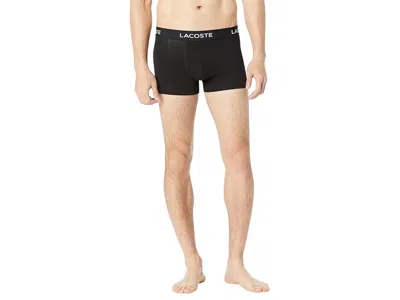 Lacoste Core Essentials Assorted 5-pack Stretch Cotton Boxer Briefs In Black
