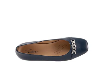 Trotters Wide Width Harmony Flat In Blue