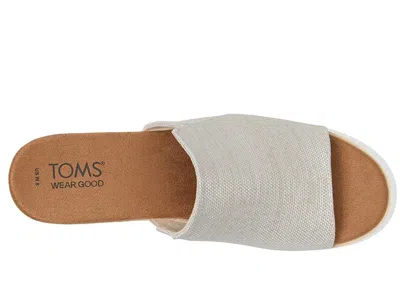 Toms Diana Mule Womens Usnatural Yarn Dye Slip On Wedge Heel Sandals Gal658 In Multi