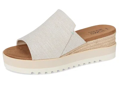 Toms Diana Mule Womens Usnatural Yarn Dye Slip On Wedge Heel Sandals Gal658 In Multi