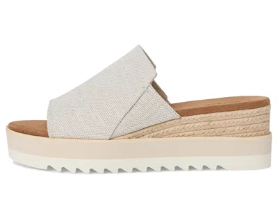 Toms Diana Mule Womens Usnatural Yarn Dye Slip On Wedge Heel Sandals Gal658 In Multi