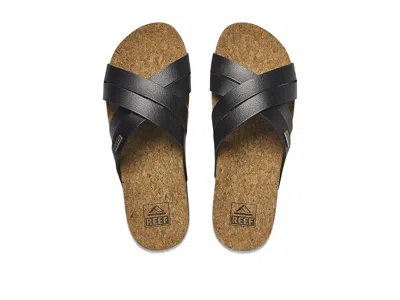 Reef Cushion Bloom Hi Wedge Sandal In Black