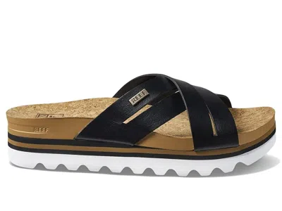 Reef Cushion Bloom Hi Wedge Sandal In Black