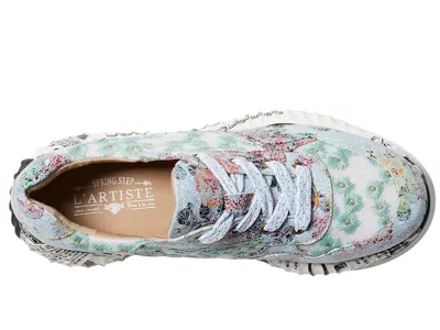 L'artiste By Spring Step Daisymae Embroidered Sneaker In Blue