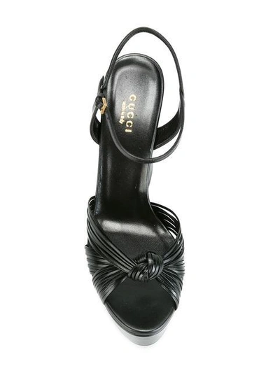Shop Gucci Knotted Platform Sandals