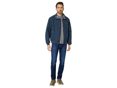 L.l.bean Warm-up Jacket Flannel Lined Regular In Blue