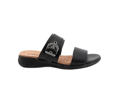 Softwalk Wide Width Toki Sandal In Black