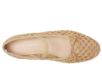 Loeffler Randall Solid Woven Raffia Ballet Flats In Brown