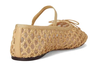 Loeffler Randall Solid Woven Raffia Ballet Flats In Brown