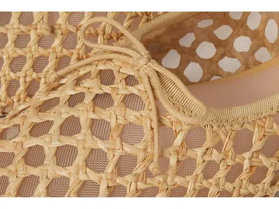 Loeffler Randall Solid Woven Raffia Ballet Flats In Brown