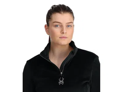 Spyder Womens Shimmer Bug Half Zip - Black In Black