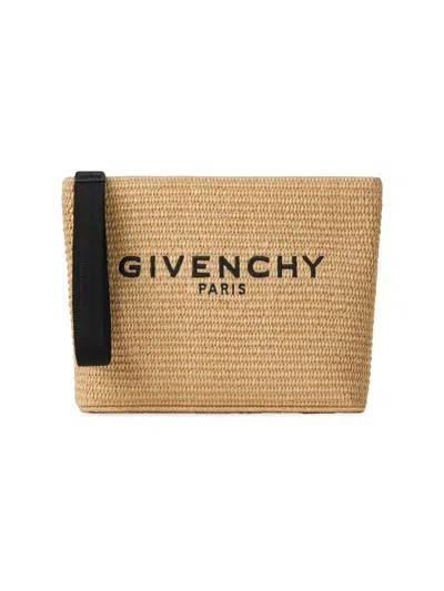 Givenchy Pouch In Raffia In Brown