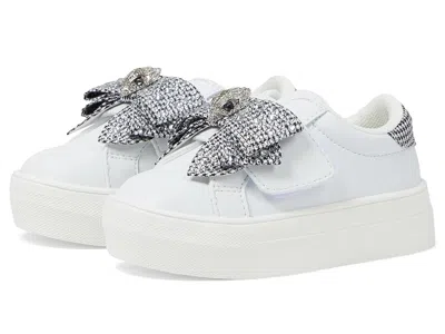 Kurt Geiger Mini Laney Crystal-embellished Bow Leather Trainers 6-7 Years In White