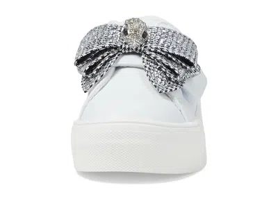 Kurt Geiger Mini Laney Crystal-embellished Bow Leather Trainers 6-7 Years In White
