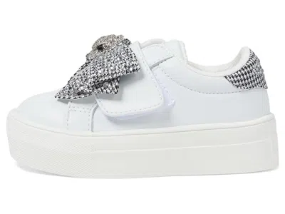 Kurt Geiger Mini Laney Crystal-embellished Bow Leather Trainers 6-7 Years In White