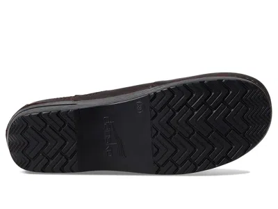 Dansko Ankle Boot With Side Elastics In Black Oiled Leather In Multi