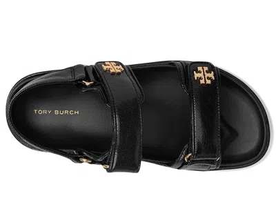 Tory Burch Kira Leather Slingback Sandals In Black