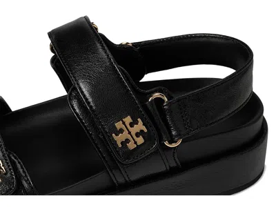Tory Burch Kira Leather Slingback Sandals In Black