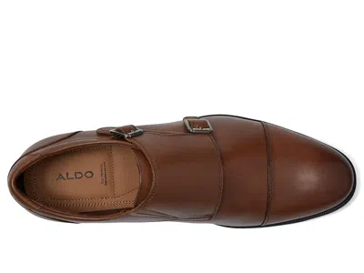 Aldo Argyle Monk Strap Shoe In Brown
