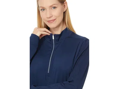 Adidas Golf Ultimate365 Quarter Zip Golf Pullover In Blue