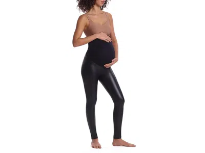 Commando Faux Leather Maternity Leggings Slg89 In Black