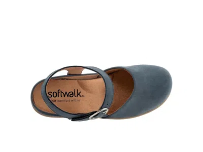 Softwalk Mabelle Ankle Strap Clog In Blue