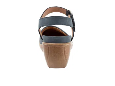 Softwalk Mabelle Ankle Strap Clog In Blue