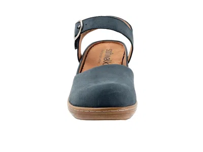 Softwalk Mabelle Ankle Strap Clog In Blue