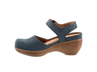 Softwalk Mabelle Ankle Strap Clog In Blue