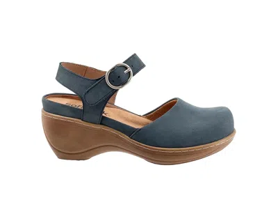 Softwalk Mabelle Ankle Strap Clog In Blue